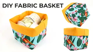 Fabric Basket Tutorial // How to Make Fabric Baskets in ANY Size You Want