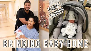 FIRST 24 HOURS WITH A NEWBORN AT HOME | Bringing Baby Home Vlog
