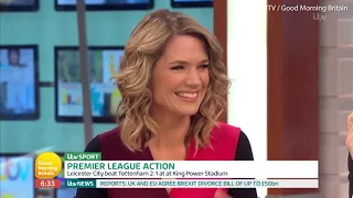 Charlotte Hawkins hits Piers with phone after Strictly comments