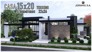 House Design | Modern House Design | 15x20m | 3 Bedrooms