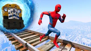 GTA 5 Random Portals 46 (Spider-Man Epic Jumps Mission Ragdolls)