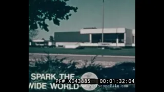 "TO SPARK THE WIDE WORLD" 1970s CHAMPION AUTOMOBILE SPARK PLUGS PROMO FILM  XD43885