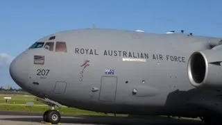 RAAF Lockheed Martin C-130J Hercules and Boeing C-17A Globemaster III
