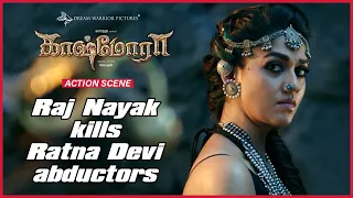 Raj Nayak Kills Ratna Devi Abductors | Kaashmora | Action Scene | Karthi, Nayanthara