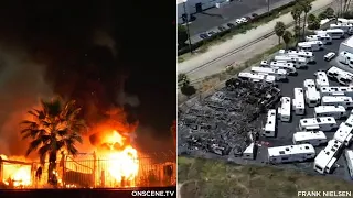 $1.5M in RVs burned in massive fire at Santa Fe Springs dealership