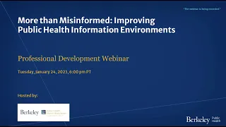 More than Misinformed: Improving Public Health Information Environments