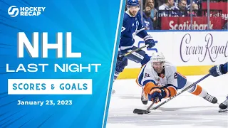 NHL Last Night: All 26 Goals and Scores on January 23, 2023