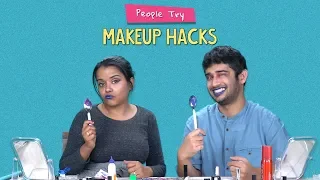 People Try Makeup Hacks | Ft. Aakansha & Akshay | Ok Tested