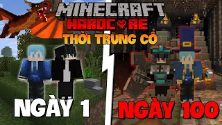 TINNT SINH TỒN 100 NGÀY TRONG MINECRAFT THỜI TRUNG CỔ SIÊU KHÓ CÙNG THANH NIÊN BẠN THÂN KUROMC !!