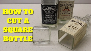 HOW TO CUT A SQUARE GLASS JD BOTTLE