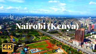 World travel, Aerial view of Nairobi (Kenya) 4k video