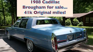 1988 CADILLAC BROUGHAM. 41K ORIG. MILES! (Sold)