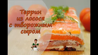 Закуска (террин) из слабосоленого лосося с творожным сыром