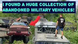 Exploring A Huge Collection Of Abandoned Military Vehicles! Unbelievable Discovery!! ￼￼