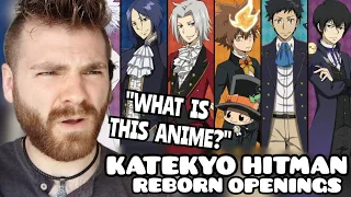 First Time Reacting to "Katekyo Hitman Reborn Openings (1-8)" | New Anime Fan!