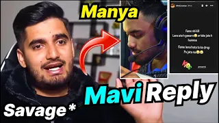 Toxic Mavi vs Manya 1v1👉 Live reply on targting😮