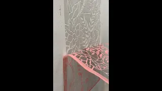 How to plaster relief using stencils.