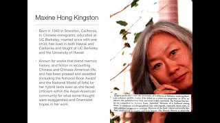 A Lecture on Maxine Hong Kingston's "No Name Woman"