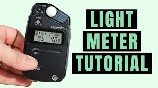 Studio Lighting - How to use a Light/Flash Meter - 2:1 ratio lighting