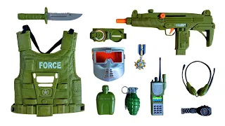 Special Police Weapons Toy set Unboxing-M416 guns, Gas mask, Glock pistol, Dagger