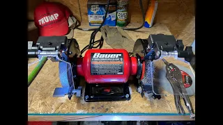 Is This Worth Buying; Harbor Fright Bauer 6 In. Bench Grinder With LED Lights Review and Use?