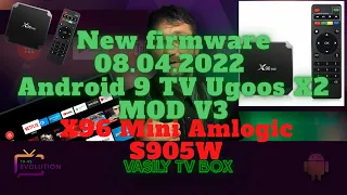 Amlogic S905W MOD Firmware Ugoos BOX X96 Mini / Mecool M8S Pro W. Android 9 ATV.