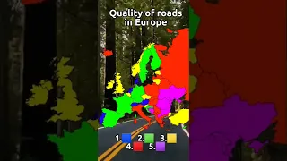 Quality of roads in Europe #roads #europe #map