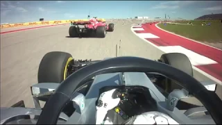 Kimi Raikkonen vs Lewis Hamilton USA GP 2018 onboard battle