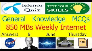 9 June 2022 Telenor Questions and Answers | Telenor Questions Today | General Knowledge MCQs | Quiz