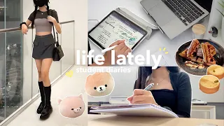VLOG: my life lately  ☕️🤍  | realistic days as a student, self-care, what I ate, GRWM etc.
