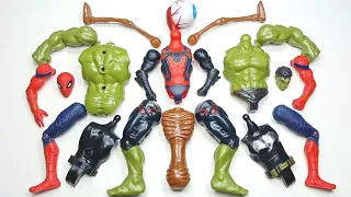 Merakit Mainan Spider-Man Vs Hulk Smash Vs Batman Vs Siren Head ~ Avengers