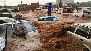 The desert turns into a river! Record flood in Rustaq, Oman