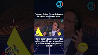 PETRO RESPONDE A VICKY, NÉSTOR Y DEMÁS PERIODISTAS POR USO DE TWITTER  "ES MI MANERA DE DEFENDERME"