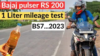The New Bajaj Pulser RS 200 BS7 2023 || 1Ltr Mileage Test Shocking Result OMG || #pulserrs200