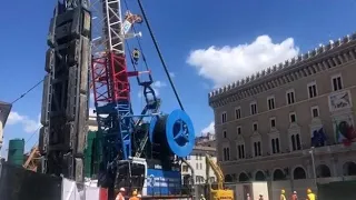 Roma, cantiere Metro C a piazza Venezia: «Congeliamo il terreno per scavare in sicurezza»