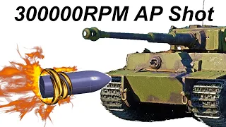 300000RPM AP shot VS Tiger I Armour II Armour Penetration Simulation