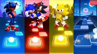 Sonic Exe Vs Shadow Sonic Vs Classic Super Sonic Vs Spider Dark Sonic. 🎶 Tiles Hop EDM Rush