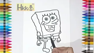 How to draw Sponge Bob Square Pants/Easy Drawing for kids