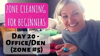 Day 20 | Zone Cleaning for Beginners | Zone 5 - Living Room, Den & Basement