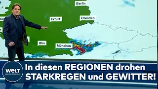 REGIONALE UNWETTER: In diesen Gebieten drohen Starkregen und Gewitter I WELT News