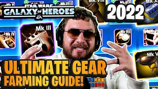 The ULTIMATE Gear Farming Guide 2022 - How to Get More Gear 13 Fast for Free in SWGoH