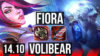 FIORA vs VOLIBEAR (TOP) | 16/1/6, 10 solo kills, Legendary | NA Master | 14.10