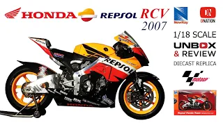 Honda Repsol RCV #1 Motogp 1:18 scale Die-cast Motorcycle by NewRay Unbox & Review by Dnation