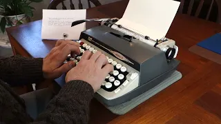 1964 Smith-Corona Galaxie II typewriter at work