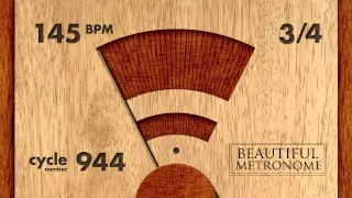 145 BPM 3/4 Wood Metronome HD