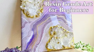 How to Make Resin Geode Art for Beginners (on Canvas)