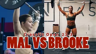 MAL O'BRIEN VS BROOKE WELLS | CrossFit Open 23.3 Workout SIDE By SIDE