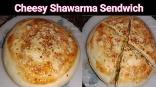 Shawarma Sandwich || Pizza sandwiche Recipe by Sarah Bilal.