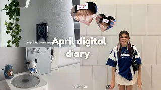 April digital diary⋆｡ ˚ || txt cupsleeve, studying & fourth wing