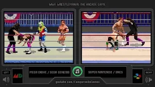 WWF WrestleMania: The Arcade Game (Sega Genesis vs SNES) Gameplay Comparison | VCDECIDE